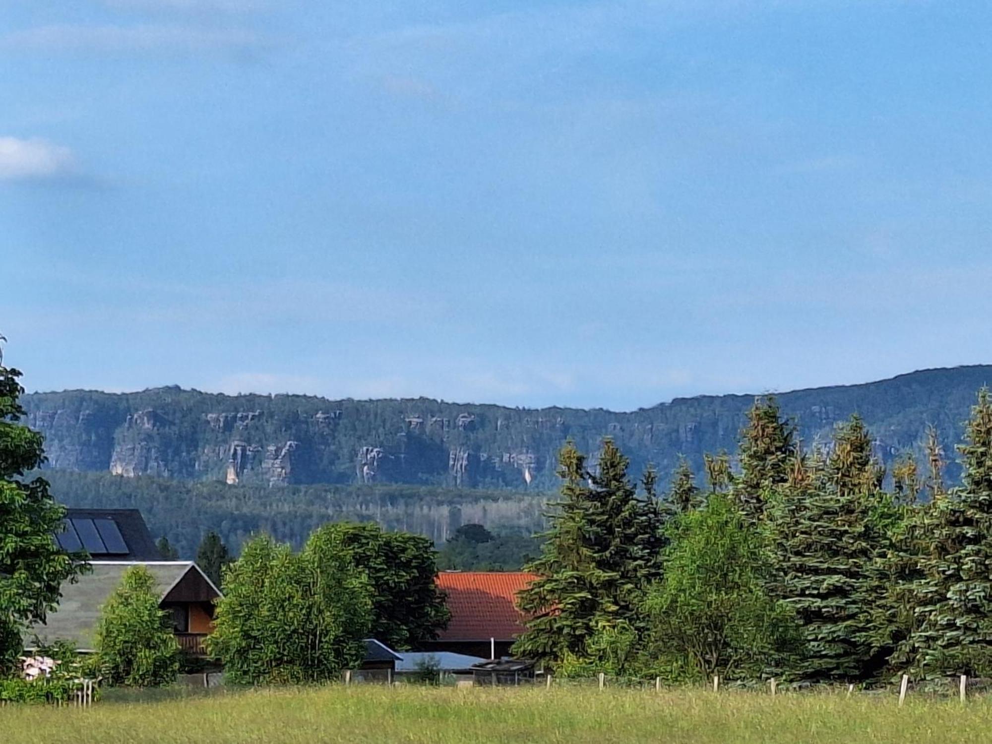 Ferienwohnung Blick Zum Zirkelstein Reinhardtsdorf-Schona Esterno foto